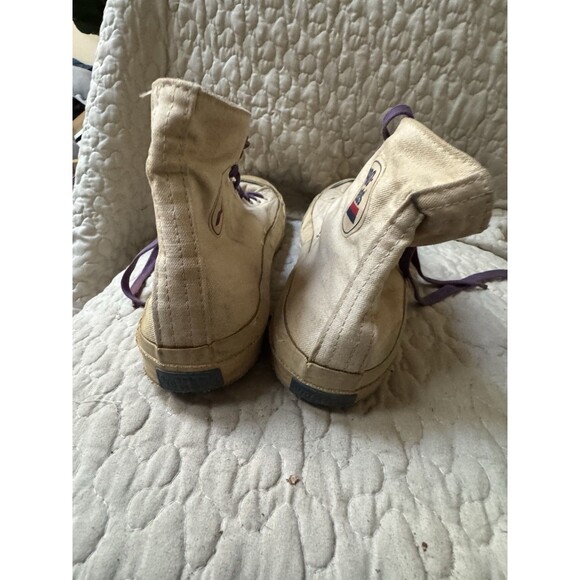 Vintage Pro-Keds High Top Basketball Shoes Off White Distressed 13” Outsole RARE main image 5
